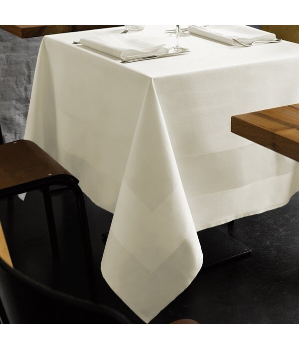 De Witte Lietaer ivoor tafellaken Luna 200x200 cm