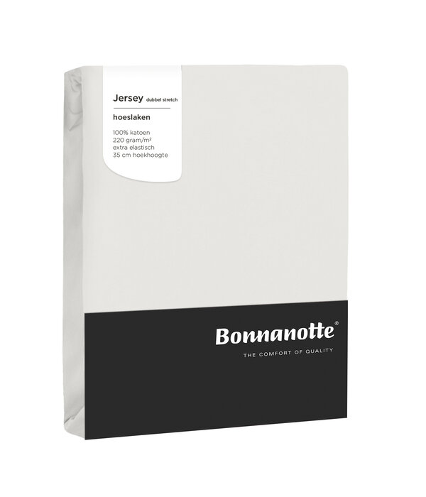 Bonnanotte offwhite strijkvrij jersey hoeslakens double (dubbel)