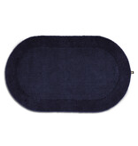 Rhomtuft donkerblauwe ovale badmat 60x100 cm, Exquisit marine