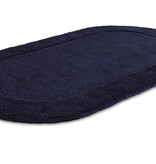 Rhomtuft donkerblauwe ovale badmat 60x100 cm, Exquisit marine