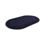 Rhomtuft donkerblauwe ovale badmat 60x100 cm, Exquisit marine