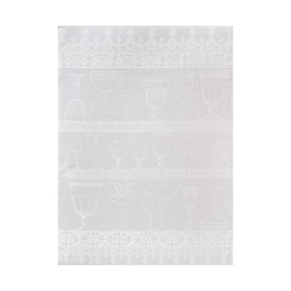 100% Linnen glazendoek Cristal blanc - white