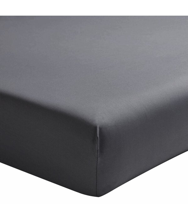 Essix hoeslaken donker grijs 80x200 matras tot 20 cm hoog anthracite