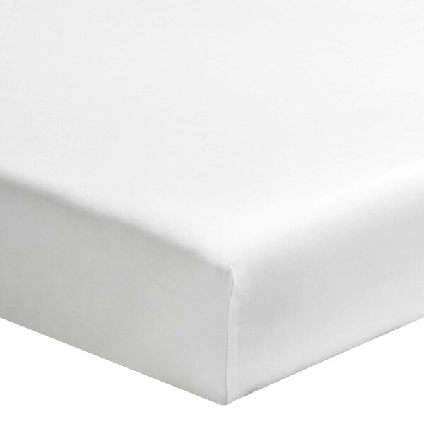topper hoeslaken 90x200 wit 200TC, matras tot 10 cm hoog