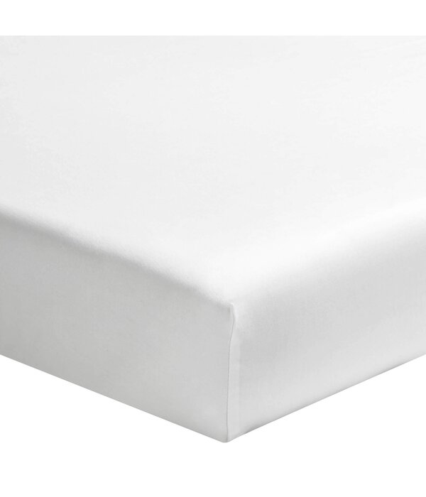 Essix topper hoeslaken 90x200 wit 200TC, matras tot 10 cm hoog