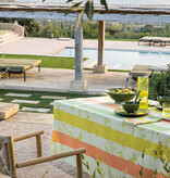 Le Jacquard Français tafellinnen Bal des papillons yellow, 100% katoen