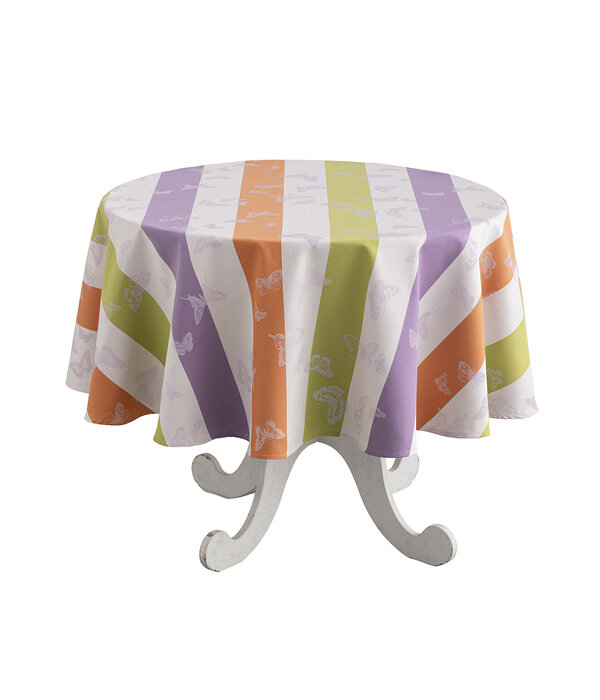 Le Jacquard Français tafellinnen Bal des papillons purple, 100% katoen