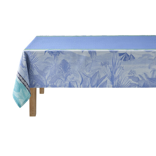 Le Jacquard Français tafellinnen Sinharaja blue, 100% katoen