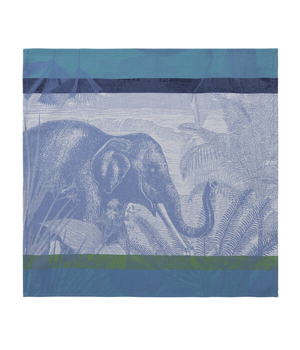 Le Jacquard Français tafellinnen Sinharaja blue, 100% katoen