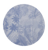 Le Jacquard Français tafellinnen Sinharaja blue, 100% katoen