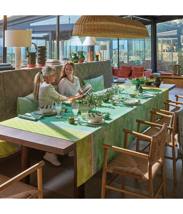 Le Jacquard Français tafellinnen Sinharâja green, 100% katoen