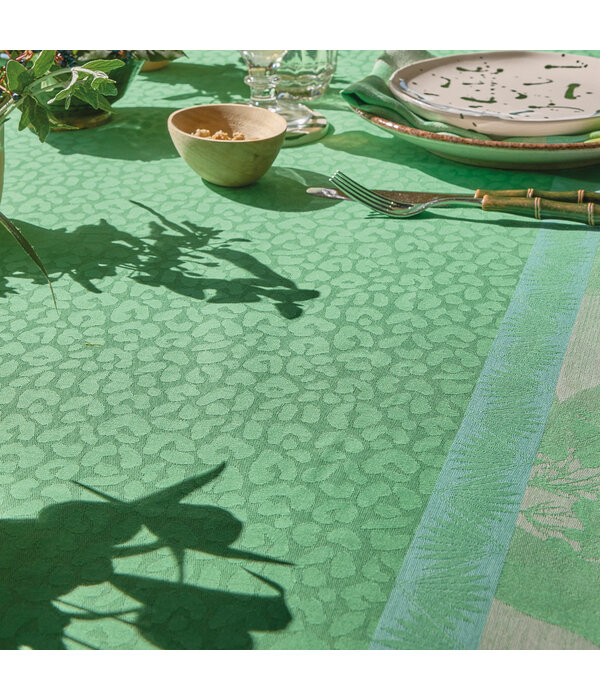 Le Jacquard Français tafellinnen Sinharâja green, 100% katoen