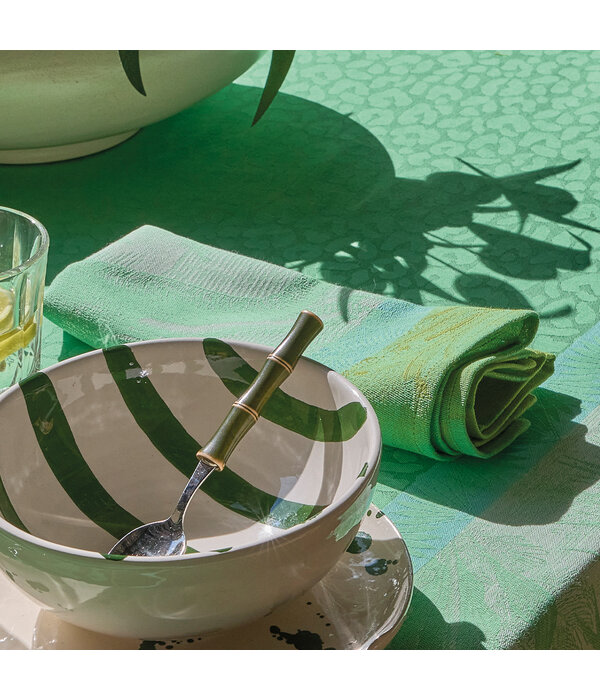Le Jacquard Français tafellinnen Sinharâja green, 100% katoen