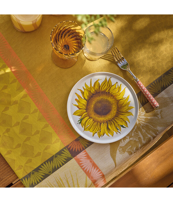 Le Jacquard Français tafellinnen Sinharaja yellow, 100% katoen