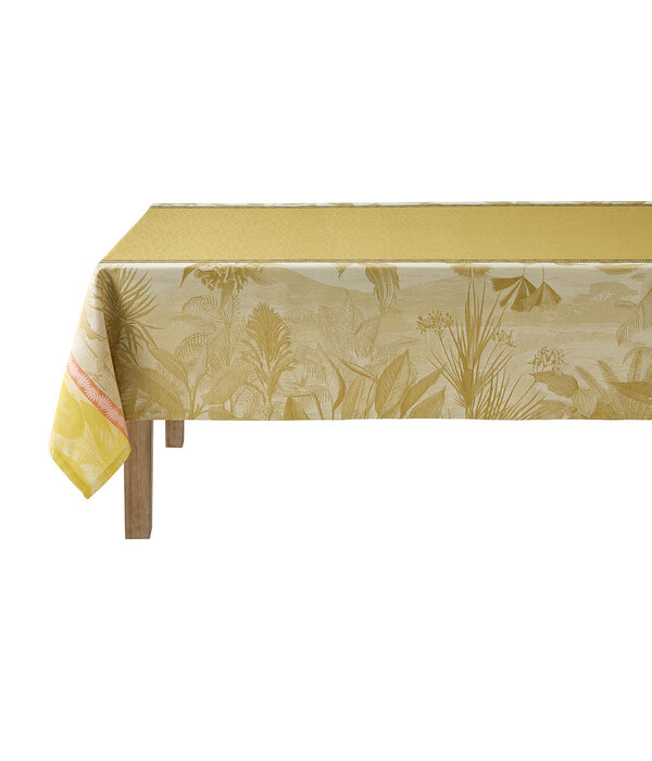 Le Jacquard Français tafellinnen Sinharaja yellow, 100% katoen