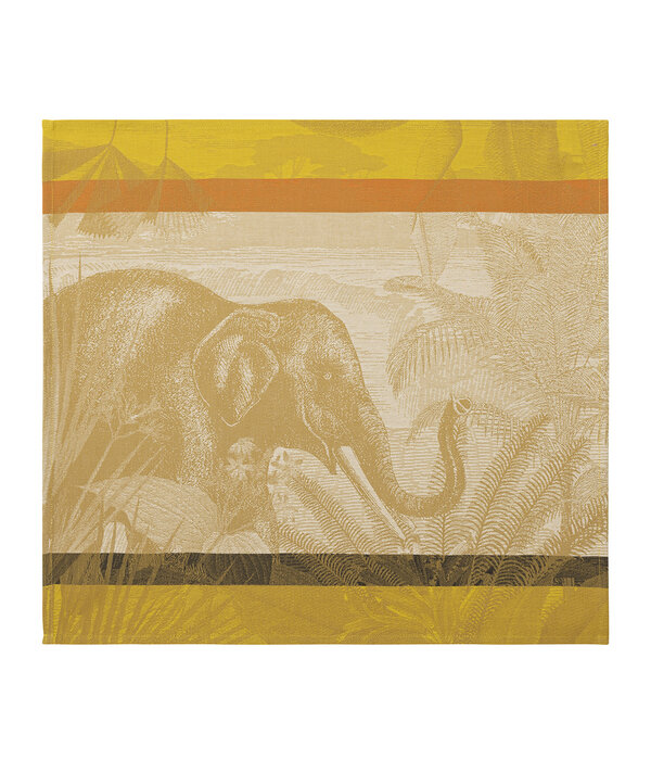 Le Jacquard Français tafellinnen Sinharaja yellow, 100% katoen