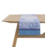 Le Jacquard Français gecoat tafellinnen Sinharaja blue, 100% katoen
