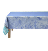 Le Jacquard Français gecoat tafellinnen Sinharaja blue, 100% katoen