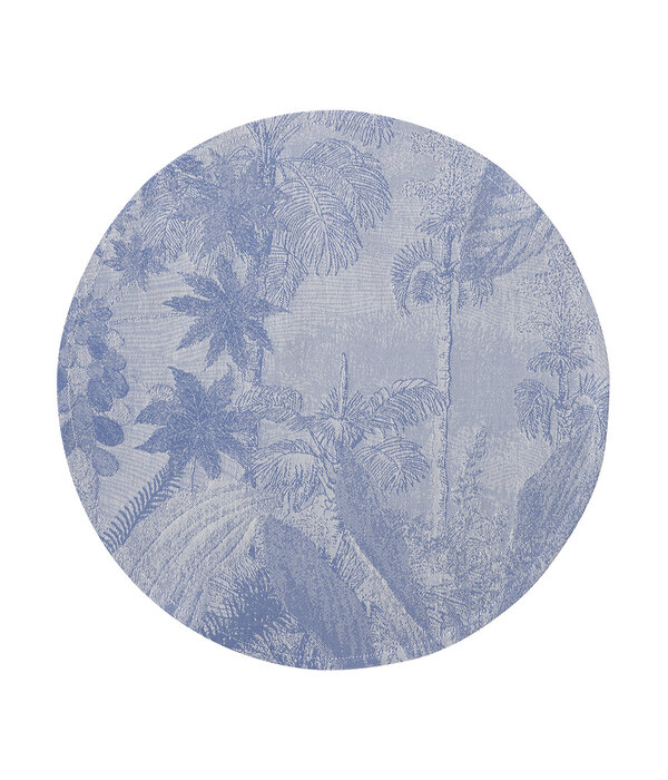 Le Jacquard Français gecoat tafellinnen Sinharaja blue, 100% katoen