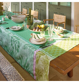 Le Jacquard Français gecoat tafellinnen Sinharâja green, 100% katoen