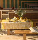 Le Jacquard Français gecoat tafellinnen Sinharaja yellow, 100% katoen