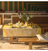 Le Jacquard Français gecoat tafellinnen Sinharaja yellow, 100% katoen