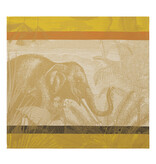Le Jacquard Français gecoat tafellinnen Sinharaja yellow, 100% katoen