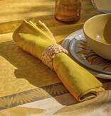 Le Jacquard Français gecoat tafellinnen Sinharaja yellow, 100% katoen