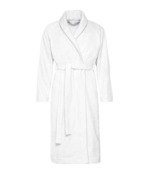 Schlossberg Coshmere wit (blanc) badjas  GOTS, biologisch katoen
