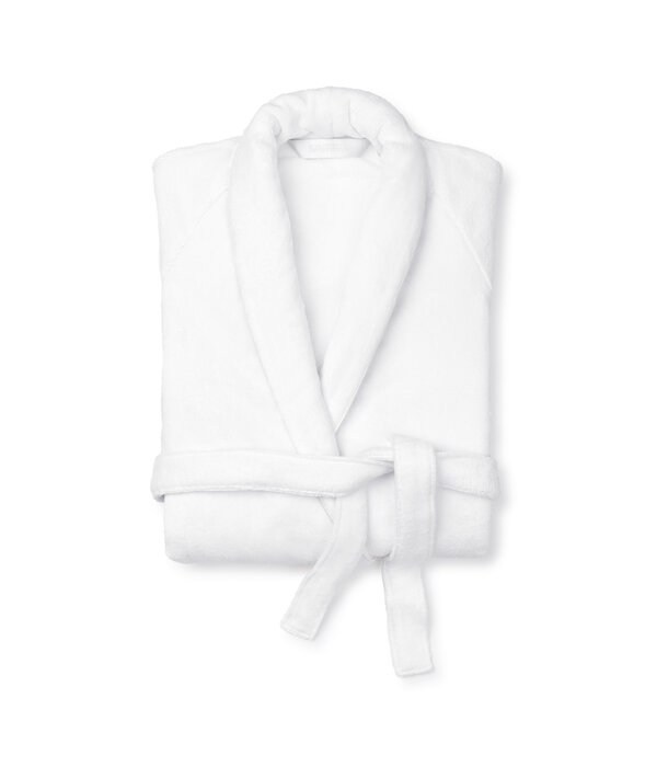 Schlossberg Coshmere wit (blanc) badjas  GOTS, biologisch katoen