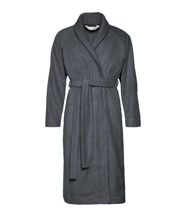 Schlossberg Coshmere ombre (donker grijs) badjas  GOTS, biologisch katoen