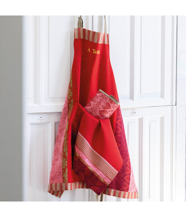 Le Jacquard Français keukenschort Gipsy rubis red