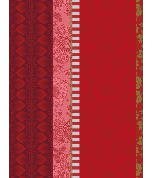 Le Jacquard Français theedoek Gipsy rubis red