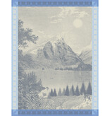 Le Jacquard Français theedoek Altitude gentiane blue