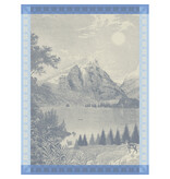 Le Jacquard Français theedoek Altitude gentiane blue