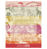 Le Jacquard Français theedoek Calendrier 2026 red
