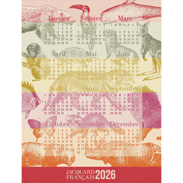 theedoek Calendrier 2026 red