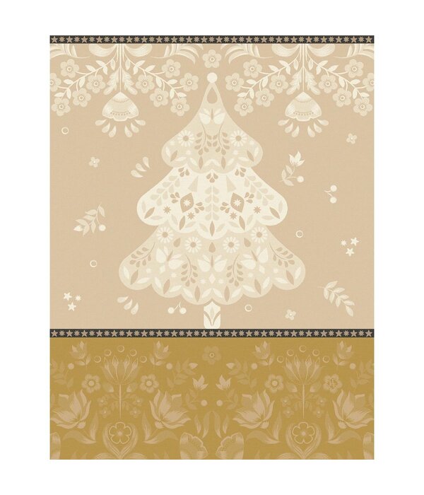 Le Jacquard Français theedoek Féerie yellow
