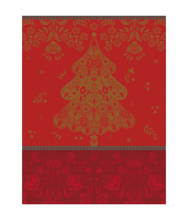Le Jacquard Français theedoek Féerie red