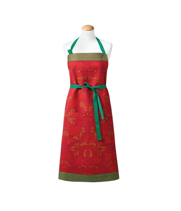 Le Jacquard Français keukenschort Féerie red
