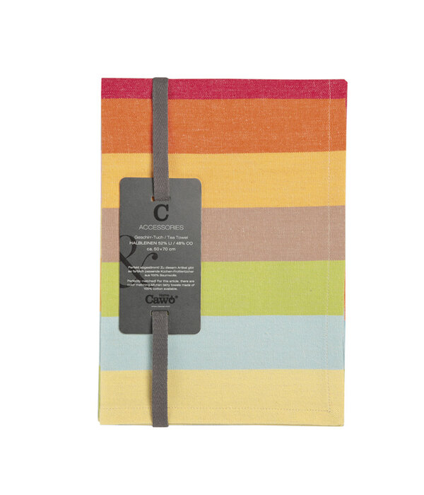 Cawö theedoek katoen Cuisine Lifestyle Blockstrepen 7018 (25), 50x70 cm