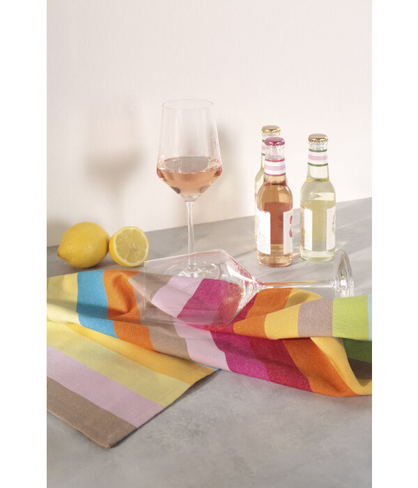 Cawö theedoek katoen Cuisine Lifestyle Blockstrepen 7018 (25), 50x70 cm