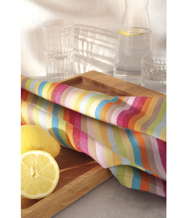 Cawö theedoek katoen Cuisine Lifestyle streifen 7008 multicolor (25), 50x70 cm