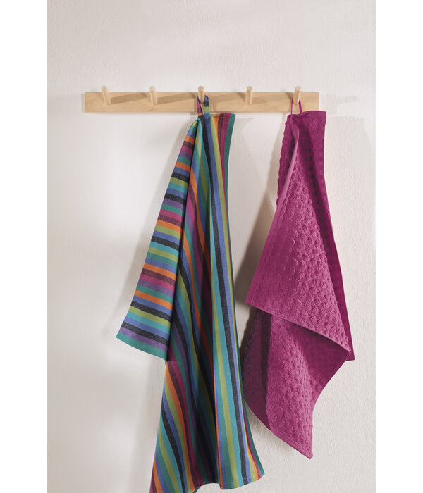 Cawö theedoek katoen Cuisine Lifestyle Streifen 7048 multicolor donker (84), 50x70 cm