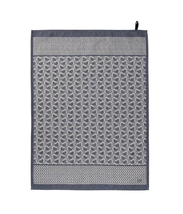 Le Jacquard Français theedoek Empreintes blue cobalt