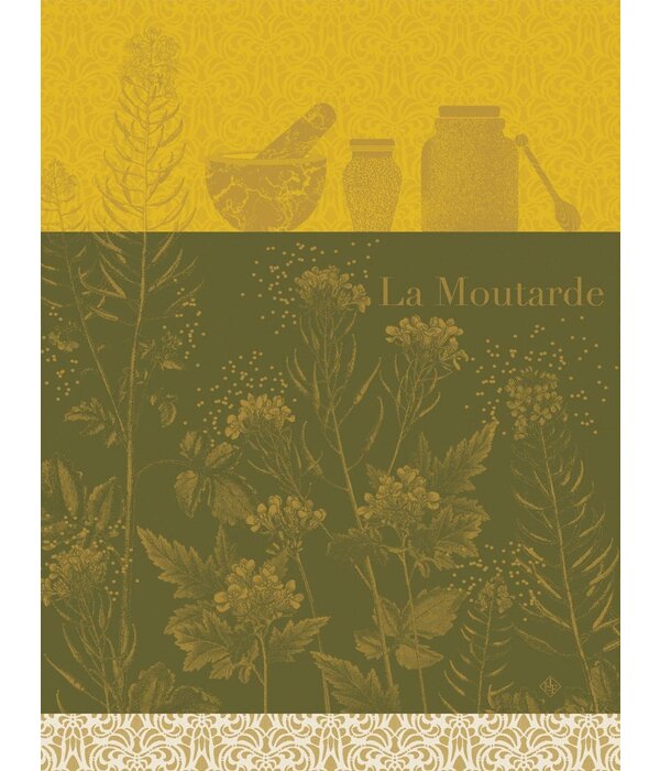 Le Jacquard Français theedoek Moutarde en Fleurs yellow