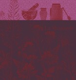 Le Jacquard Français theedoek Moutarde en Fleurs purple