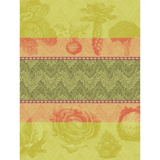 Le Jacquard Français theedoek Jardin des Choux green
