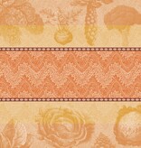 Le Jacquard Français theedoek Jardin des Choux orange