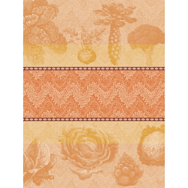 theedoek Jardin des Choux orange